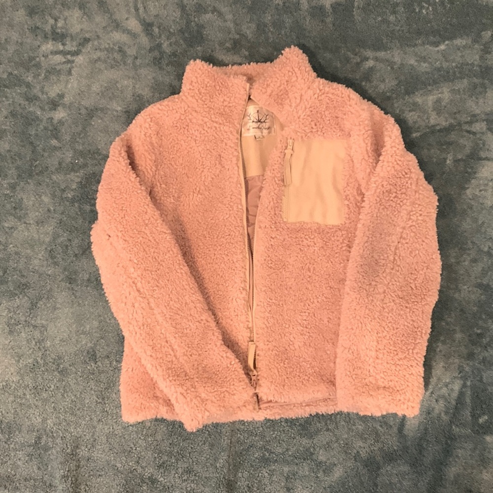 Pink Sherpa Coat